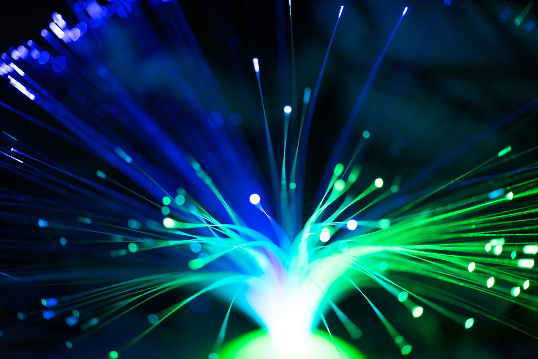 Illuminated fibre-optic strands