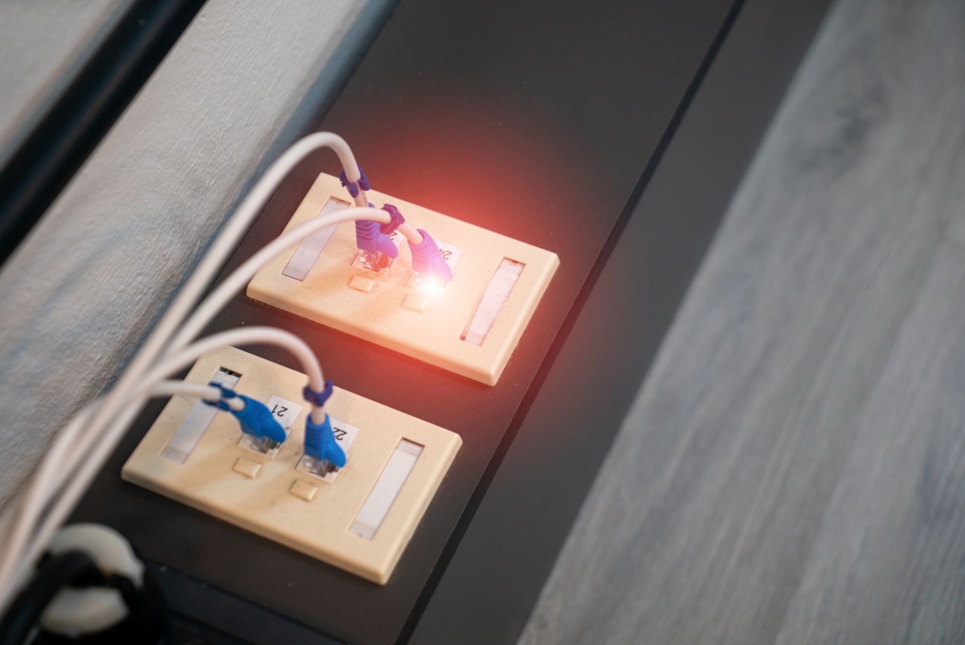 Connected router ports illustrating ways to improve Starlink Wi-Fi coverage.