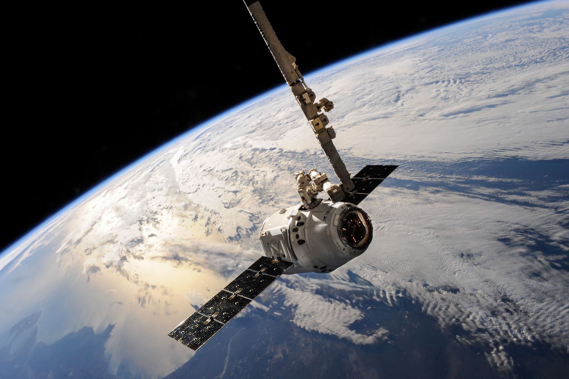 Satellite orbiting Earth for Starlink news and updates